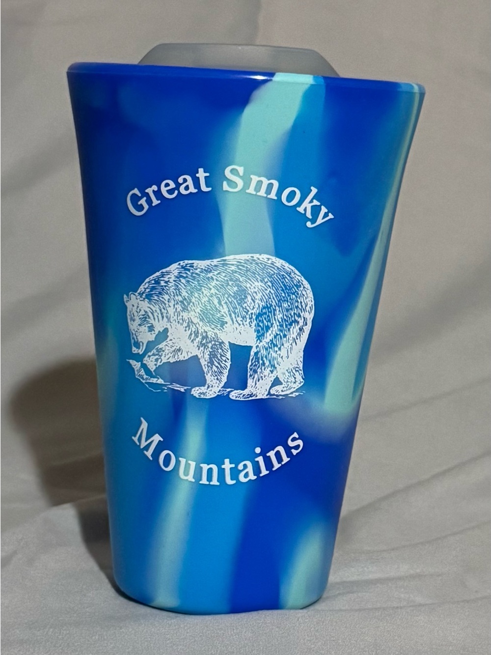 Great Smoky Mountains Silicone Tumbler with lid